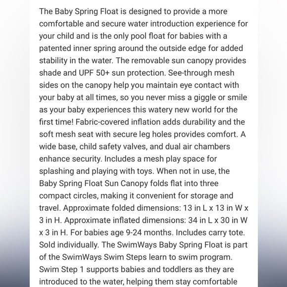 SwimWays Baby Spring Float Sun Canopy - Picture 6 of 6